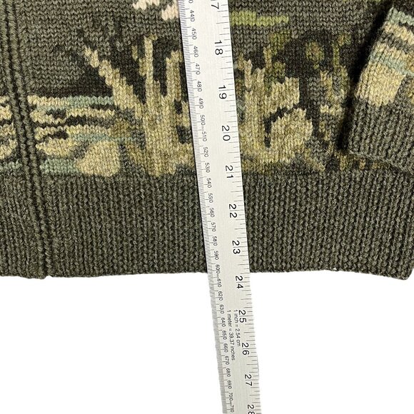 Vintage Ralph Lauren Wool Dog Hunt Cardigan Sweater Hoodie Jacket - Picture 4 of 16